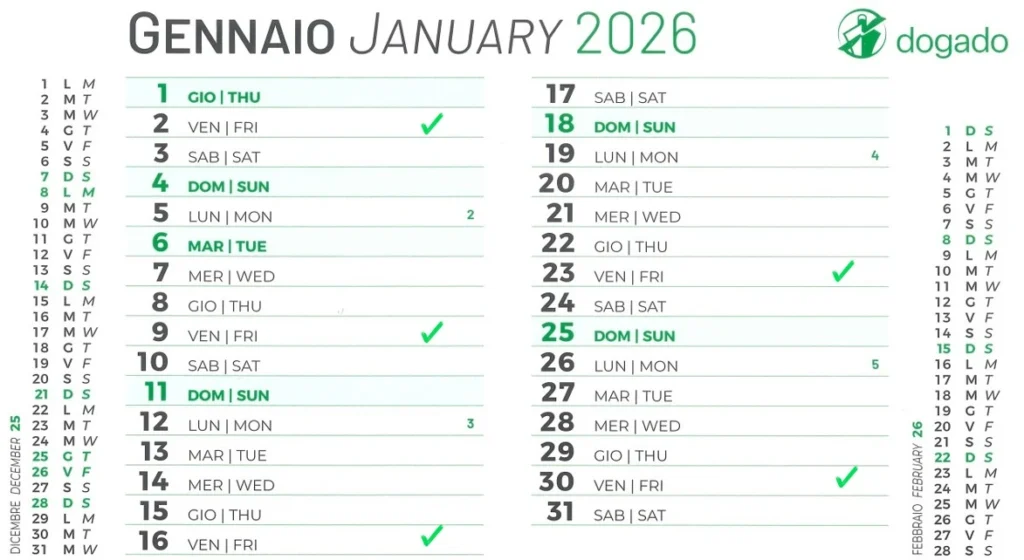 calendario clienti abituali trasporti via mare | Dogado